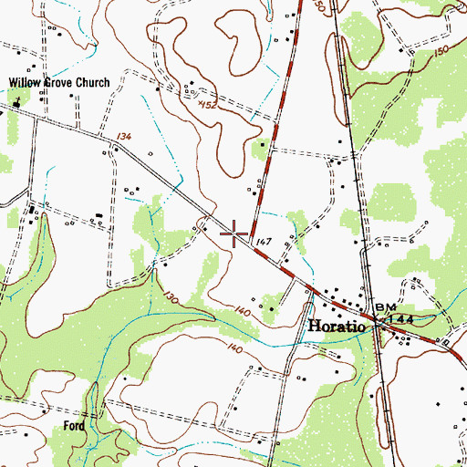 Topographic Map of Sumter Fire Department Horatio Station 11, SC