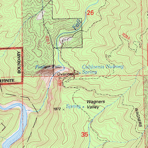 Topographic Map of California Nutmeg Spring, CA