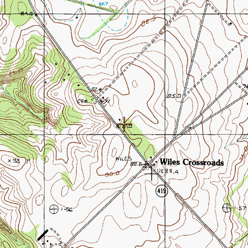 Topographic Map of Fort Motte Fire Department, SC