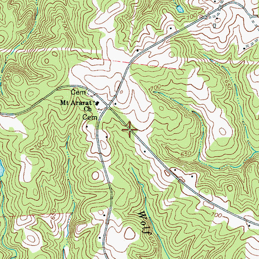 Topographic Map of DMW Volunteer Fire Department, SC