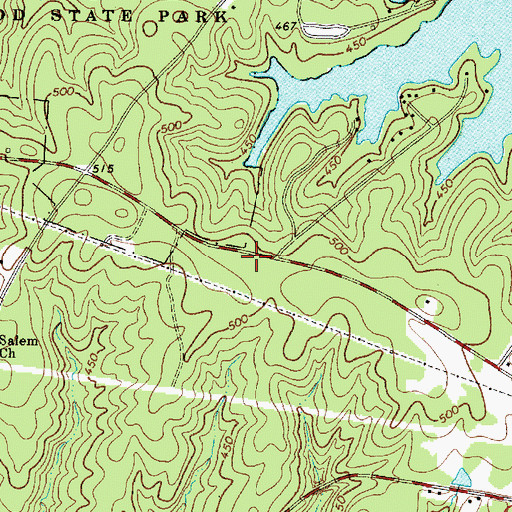 Topographic Map of Lower Lake Greenwood Fire Station 60, SC