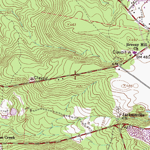 Topographic Map of Graniteville - Vaucluse - Warrenville Fire Department Breezy Hill Station 2, SC