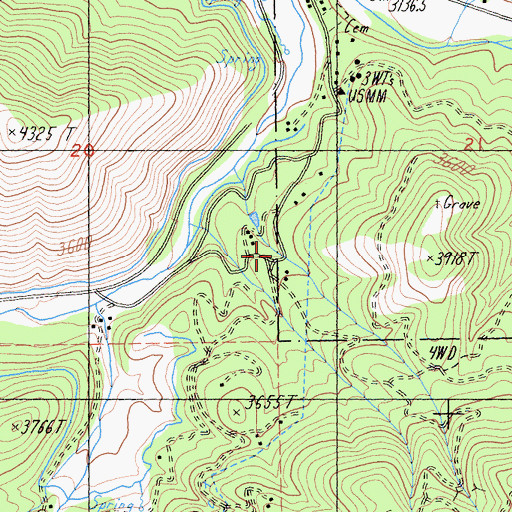 Topographic Map of Callahan Camp, CA