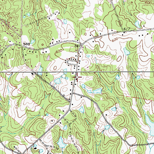 Topographic Map of Camp Creek Fire Department Station 4, SC