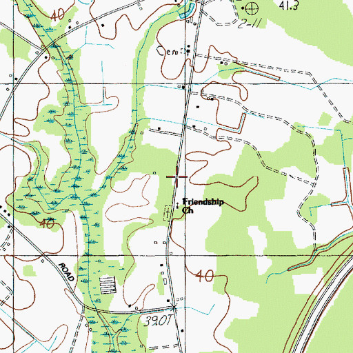 Topographic Map of Sumter Fire Department Pleasant Grove Station 4, SC