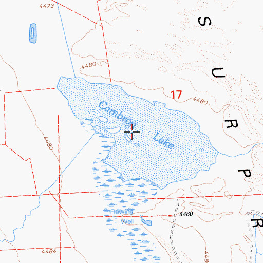 Topographic Map of Cambron Lake, CA