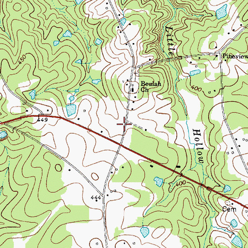 Topographic Map of Lexington County Fire Service Hollow Creek, SC