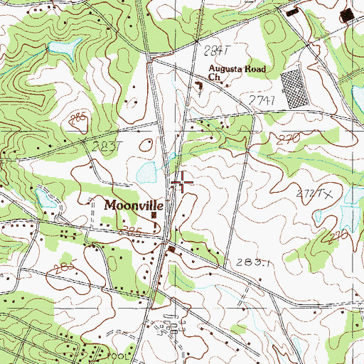 Topographic Map of South Greenville Fire Department Station 1, SC