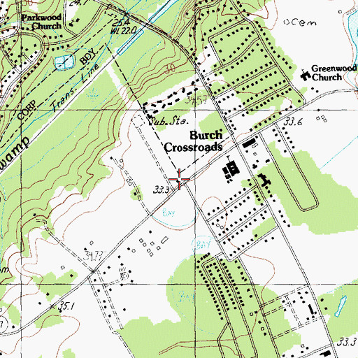 Topographic Map of Howe Springs Fire Department Station 1, SC