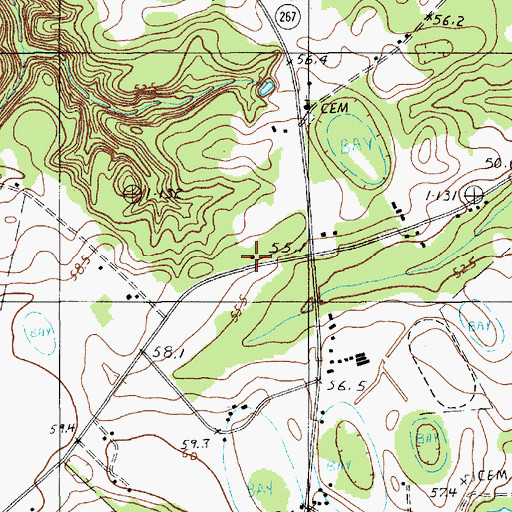 Topographic Map of Fort Motte Fire Department Lone Star Station, SC