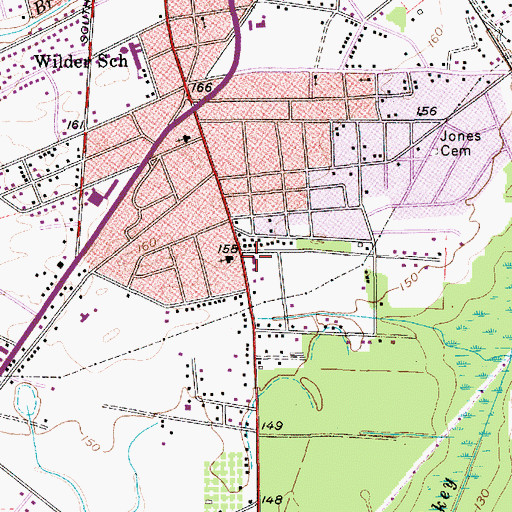 Topographic Map of Sumter Fire Department Manning Road Station, SC