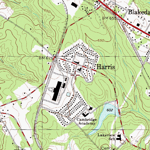Topographic Map of Northwest Volunteer Fire Department Station 1, SC