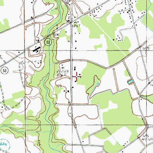 Topographic Map of Sumter Fire Department Byrds Station 18, SC