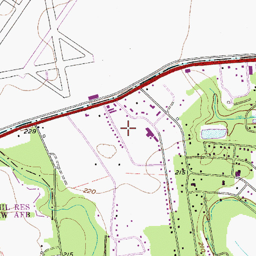 Topographic Map of Sumter Fire Department Cherryvale Station 1, SC