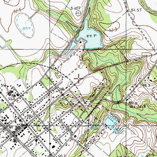 Topographic Map of Elloree Fire Department, SC