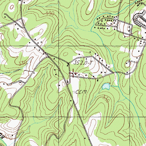 Topographic Map of North Greenville Fire Department Headquarters, SC