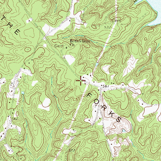 Topographic Map of Laurens County Fire Department Waterloo Station 2, SC