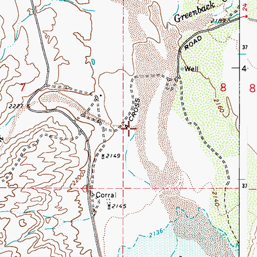 Topographic Map of Ash Creek, AZ