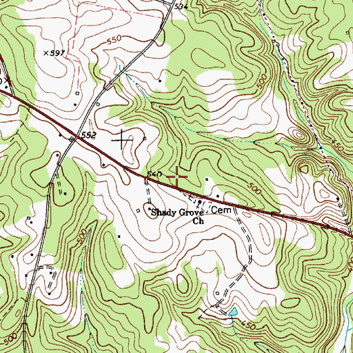 Topographic Map of Fairfield County Fire Department Lebanon, SC