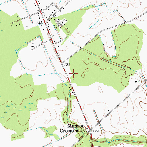 Topographic Map of Blenheim Fire Department Monroe Crossroad, SC