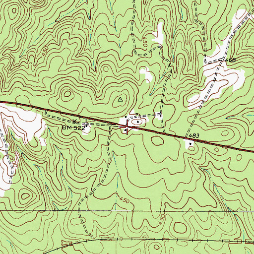 Topographic Map of Laurens County Fire Department Renno Station 2, SC