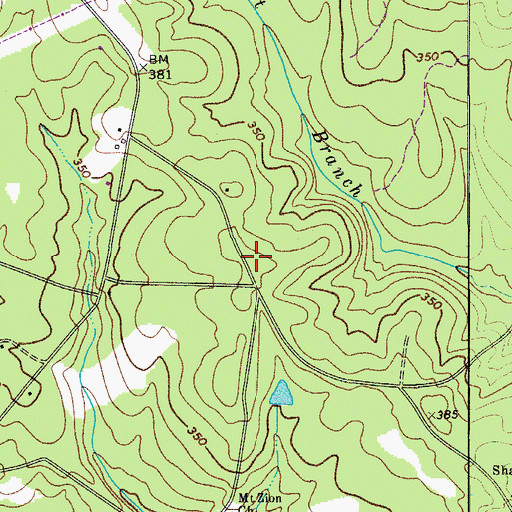 Topographic Map of Columbia - Richland Fire Station Bear Creek, SC