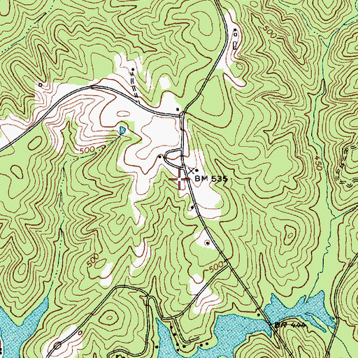 Topographic Map of Laurens County Fire Department Cross Hill Station 2, SC