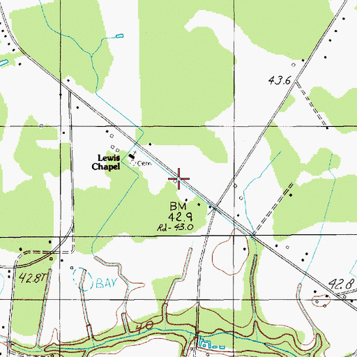 Topographic Map of Sumter Fire Department Concord Station 10, SC