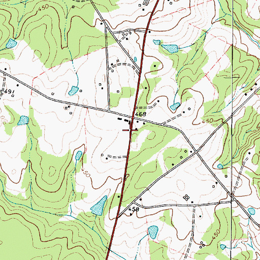 Topographic Map of Old Town Fire Department Number 600, SC