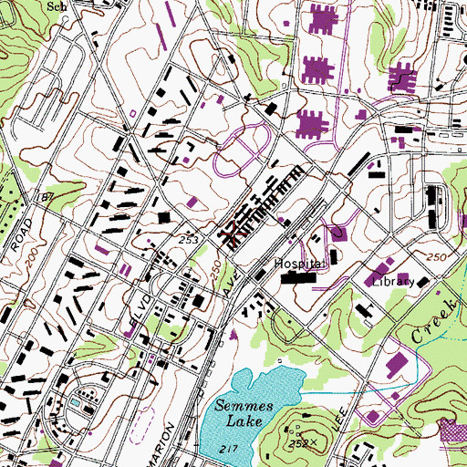 Topographic Map of Fort Jackson Fire Department, SC