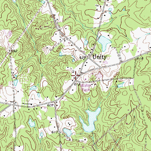 Topographic Map of Unity Fire Department Station 19, SC