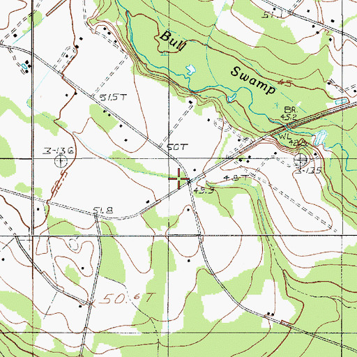 Topographic Map of Four Holes Fire Department, SC