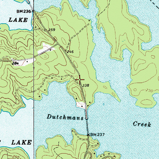 Topographic Map of Fairfield County Fire Department Dutchman Creek, SC