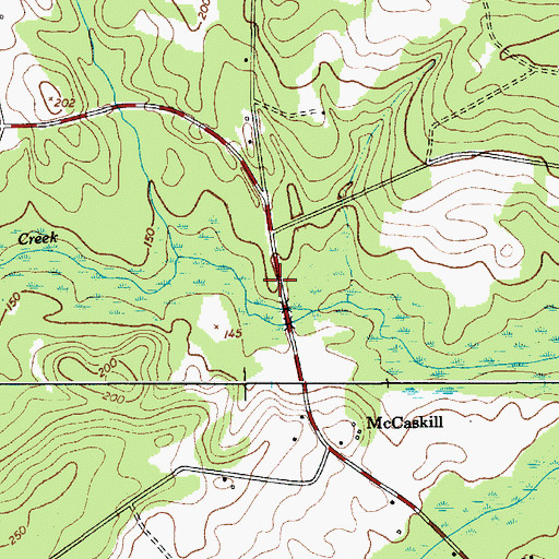 Topographic Map of Kershaw County Fire Station Doby's Mill, SC