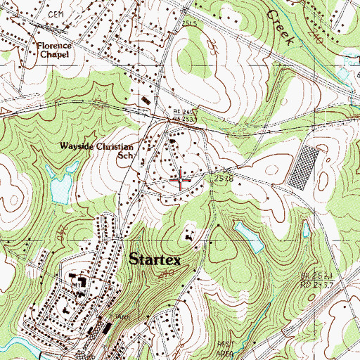 Topographic Map of Startex Fire Department, SC