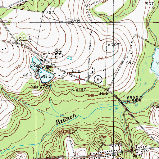 Topographic Map of Pinehill Fire Department, SC