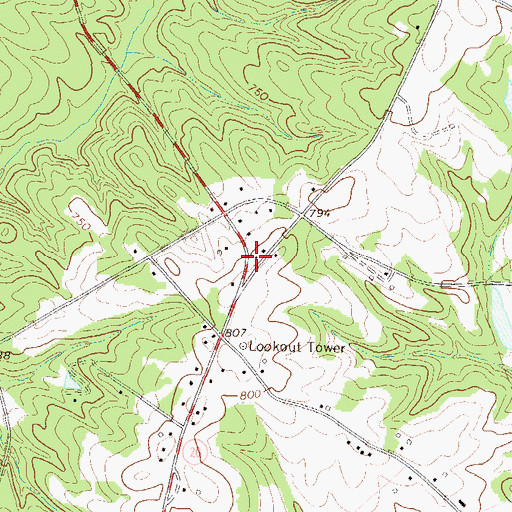 Topographic Map of Anderson County Fire Department Station Craytonville, SC