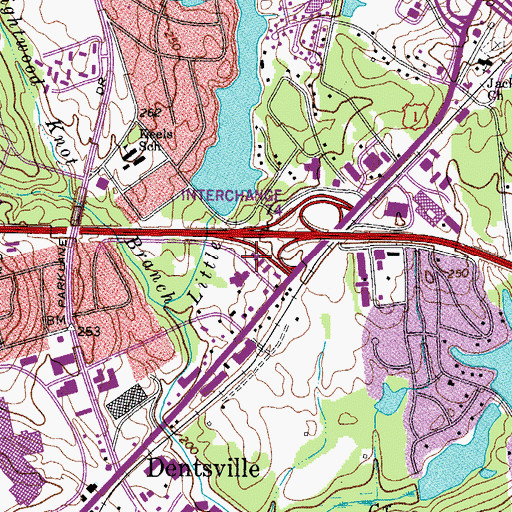 Topographic Map of Columbia - Richland Fire Department Dentsville, SC