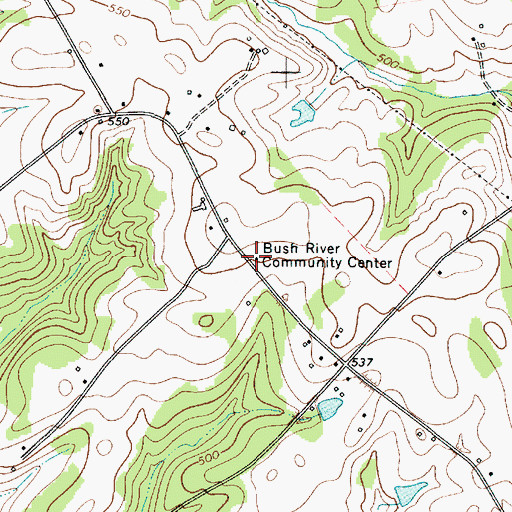 Topographic Map of Newberry County Rural Fire Department Bush River, SC