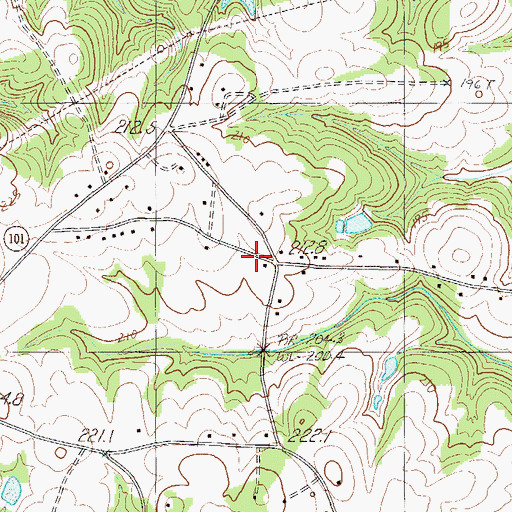 Topographic Map of Laurens County Fire Department Youngs, SC