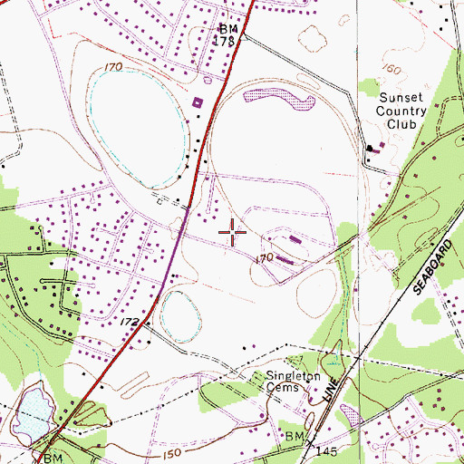 Topographic Map of Sumter Fire Department Stadium Road Station, SC