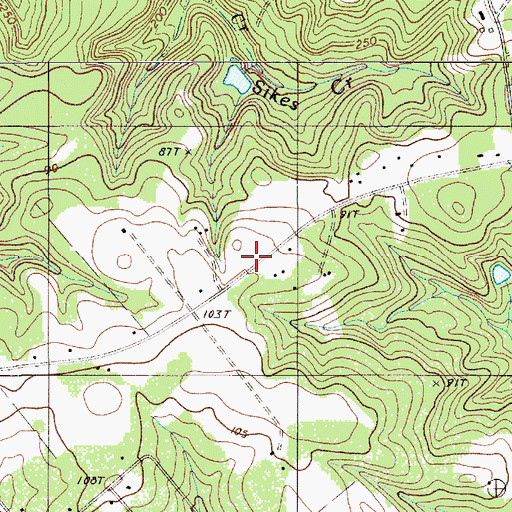 Topographic Map of Belleville Fire Department, SC