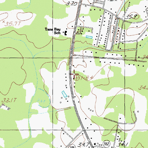 Topographic Map of Howe Springs Fire Department Station 5, SC