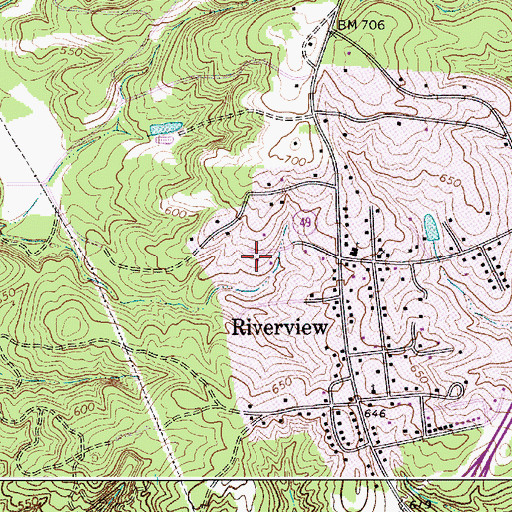 Topographic Map of Riverview Fire Department, SC