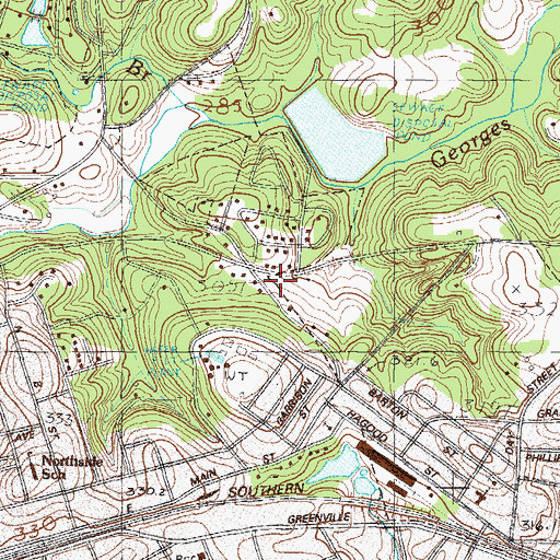 Topographic Map of Easley Fire Department Station 2, SC