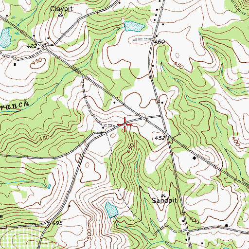 Topographic Map of Sandhill Volunteer Fire Department Station 1, SC