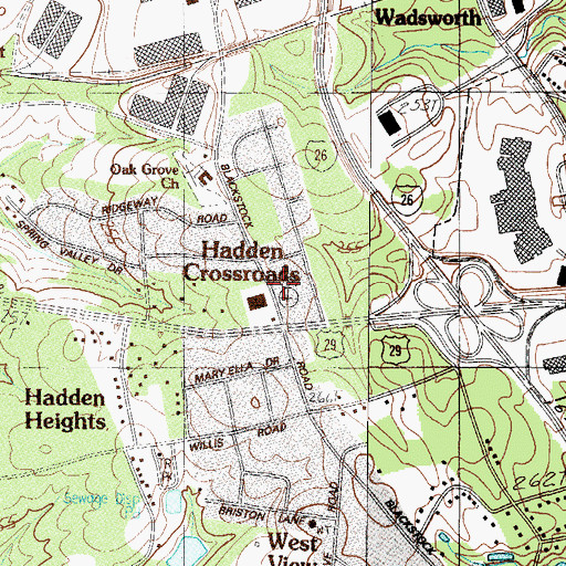Topographic Map of Westview Fairforest Fire Station 1, SC