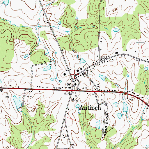 Topographic Map of Antioch Fire Department Station 1, SC