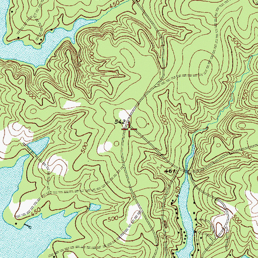 Topographic Map of Laurens County Fire Department Cross Hill Station 3, SC