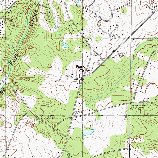 Topographic Map of Simpsonville Fire Department Station 3, SC